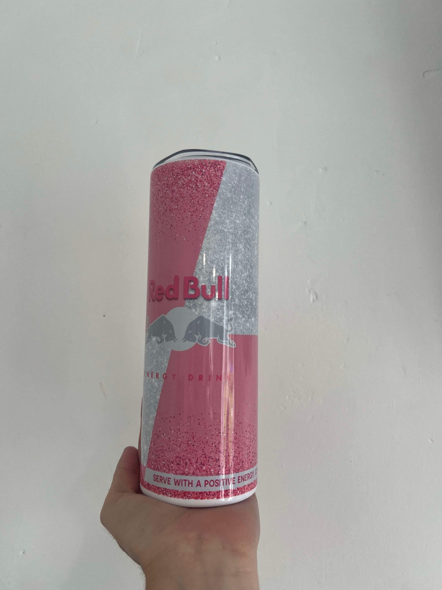 Pink red bull tumbler