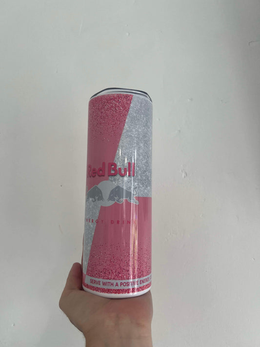 Pink red bull tumbler